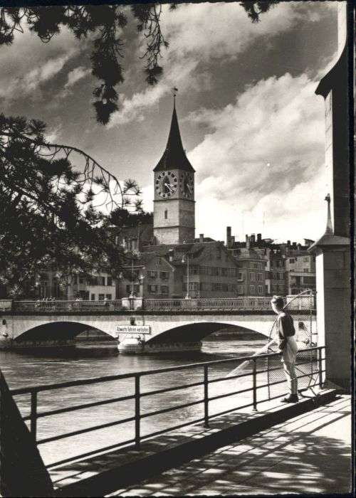 Zuerich elmhausbrücke Peters Kirche  *