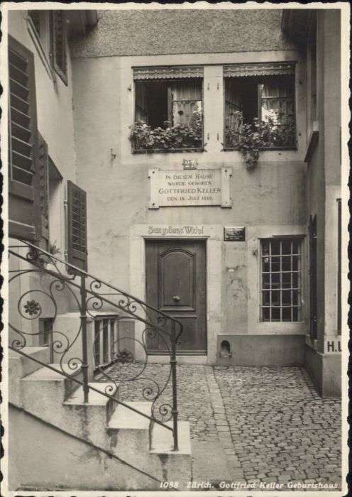 Zuerich Stempelabschlag] Geburtshaus Gottfried