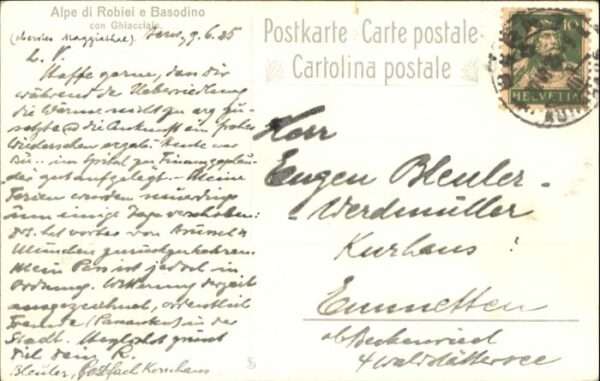Basodino Ticino Alpe di Robiei Künstlerkarte W. Früh x – Bild 2
