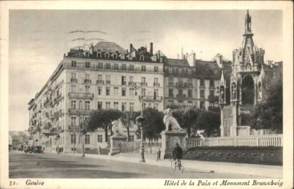 Genf GE Genf Hotel de la Paix Monument Brunschw