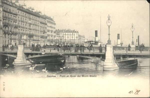 Genf GE Genf Pont Quai Mont Blanc Schwan