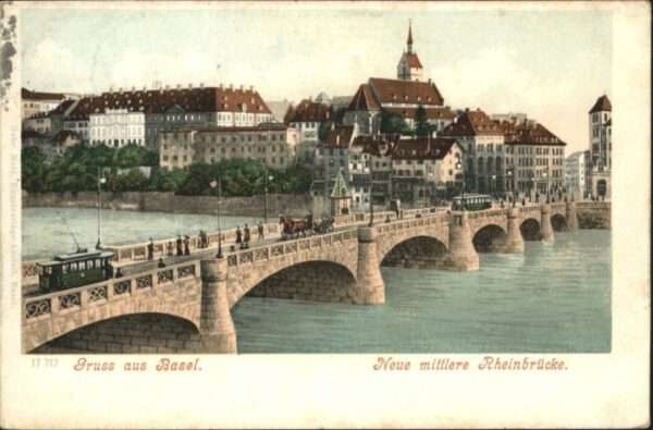 Basel BS Basel Mittlere Rheinbrücke kutsche Stra