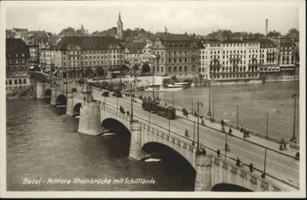 Basel BS Basel Mittlere Rheinbrücke Schifflände
