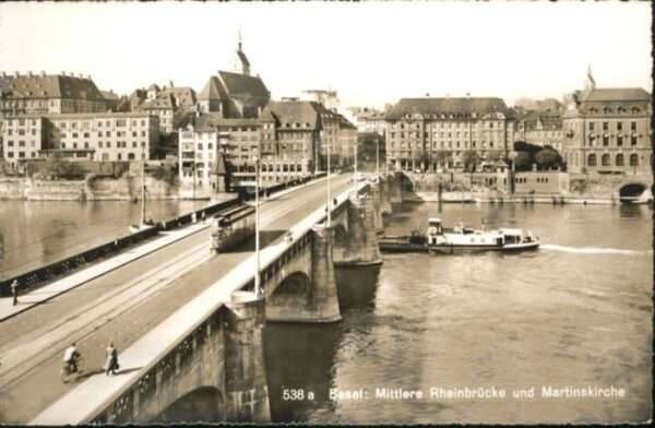 Basel BS Basel Mittlere Rheinbrücke Martins Kirc