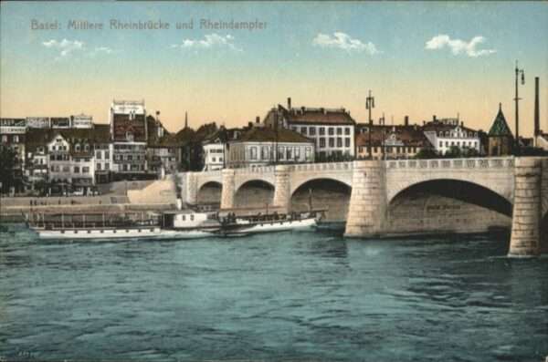 Basel BS Basel Mittlere Rheinbrücke Rheindampfer