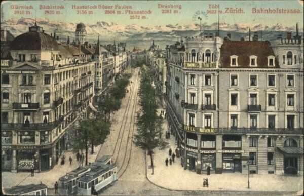 Zuerich ahnhofstrasse Strassenbahn