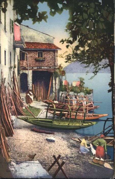 Gandria Lago di Lugano Gandria Boot Huhn