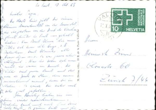 Vaulion [Stempelabschlag] Lac Leman Mont Blanc – Bild 2