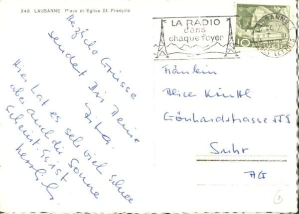 Lausanne VD Lausanne Place Eglise St Francois – Bild 2