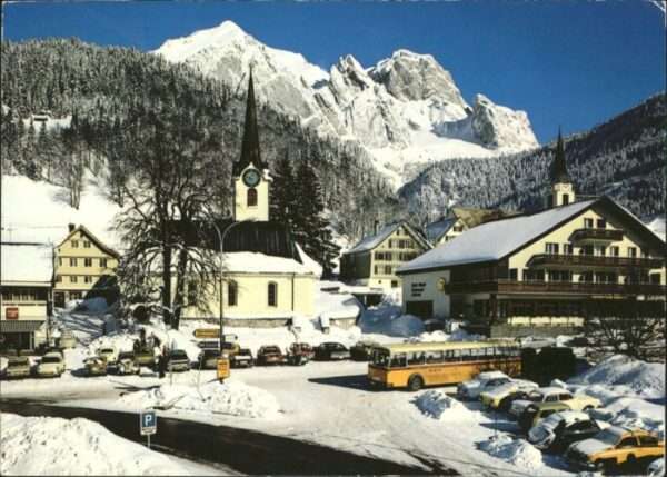 Wildhaus SG Postplatz Schafberg Kirche