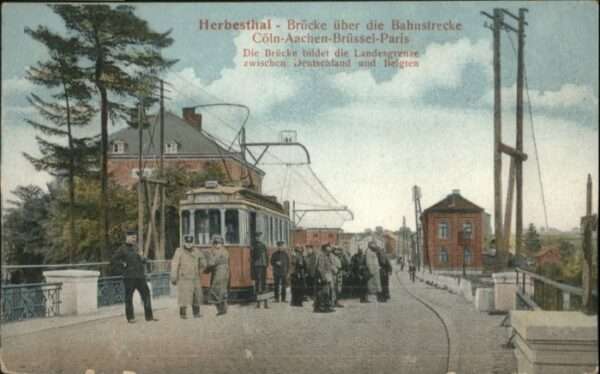 Herbesthal Strassenbahn Brücke Bahnstrecke Landesg