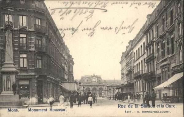 Mons Hainaut Mons Monument Houzeau Rue Station Gare