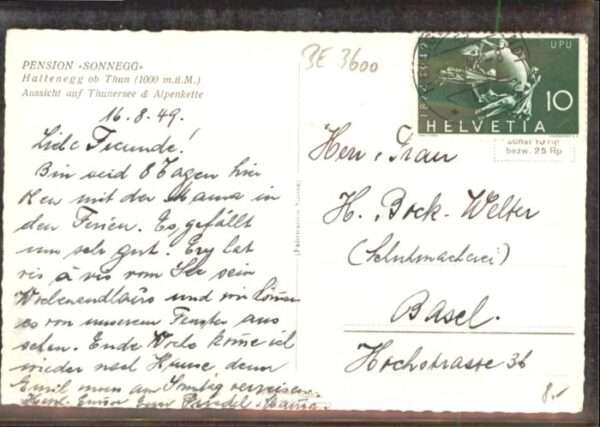 Thun Haltenegg Pension Sonnegg – Bild 2