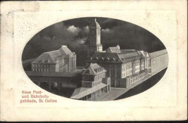 St Gallen SG St_Gallen Neue Post Bahnhofgebäude