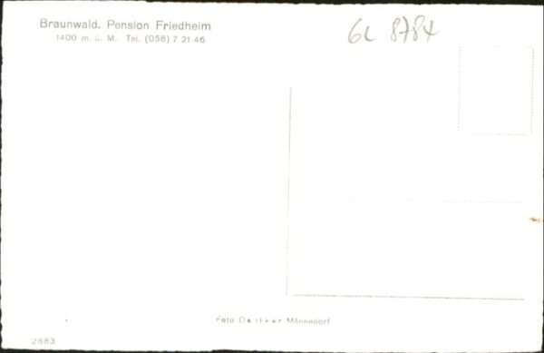 Braunwald GL Braunwald Pension Friedheim – Bild 2
