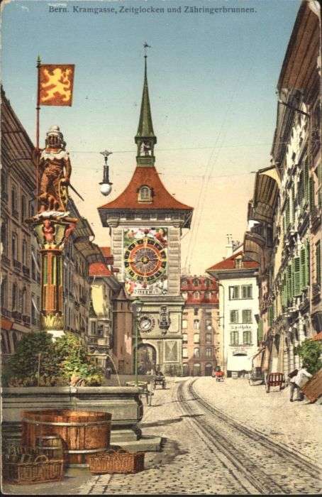 Bern BE Bern Kramgasse Zeitglocken Zähringerbru