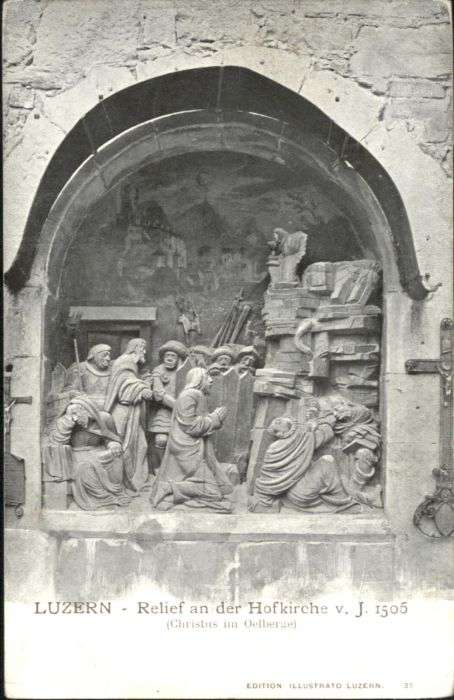 Luzern LU Luzern Relief an der Hofkirche