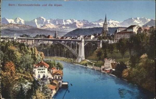 Bern BE Bern Kornhausbrücke Alpen