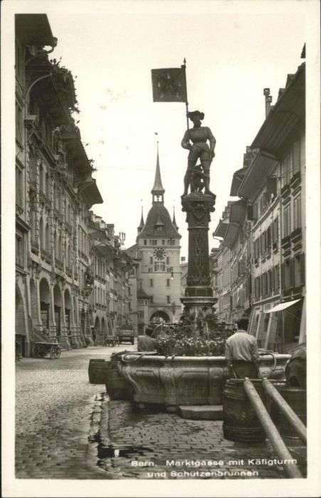 Bern BE Bern Marktgasse Käfigturm Schützenbrunn