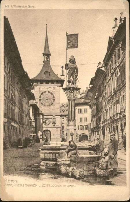 Bern BE Bern Zähringerbrunnen Zeitglockenturm