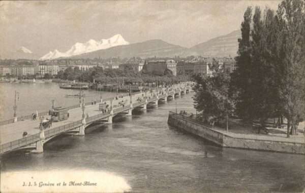 Geneve GE Geneve le Mont Blanc Brücke