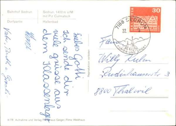 Sedrun Bahnhof Hallenbad – Bild 2