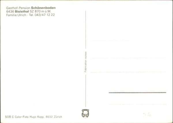Bisisthal Gasthof Pension Schönenboden – Bild 2