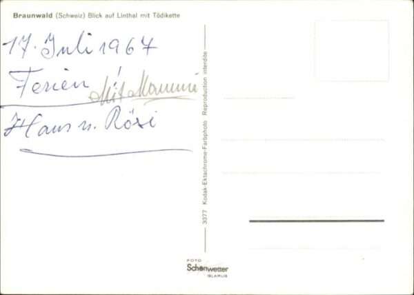 Braunwald GL Braunwald Linthal Tödikette – Bild 2
