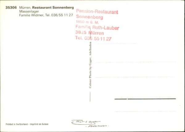 Muerren BE Mürren Restaurant Sonnenberg – Bild 2