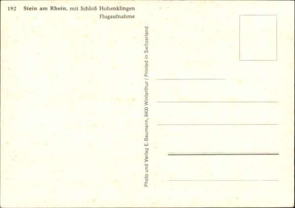 Stein Rhein Fliegeraufnahme Schloss Hohenklingen – Bild 2