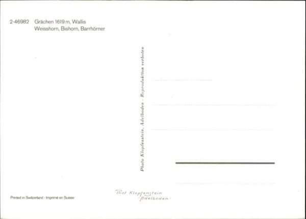 Graechen VS Grächen Weisshorn Bishorn Barrhörner * – Bild 2