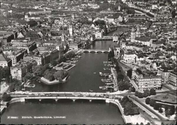 Zuerich liegeraufnahme Qualbrücke Limmat *
