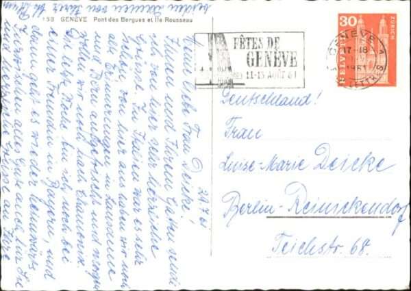 Geneve GE Geneve Pont des Bergues Ile Rousseau – Bild 2