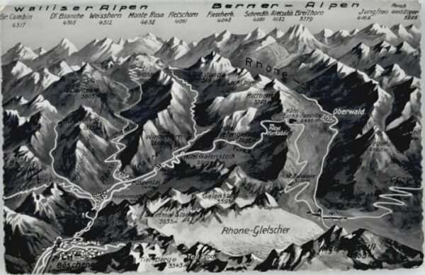 Grimsel Pass Grimsel Fliegeraufnahme Rhone Gletscher
