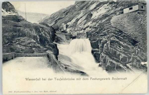 Andermatt Wasserfall Teufelsbrücke