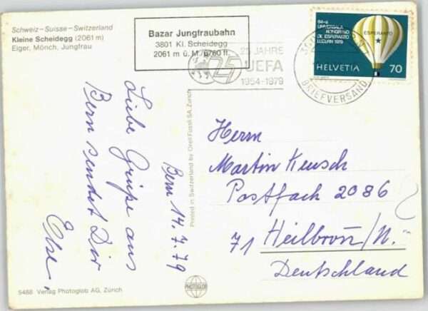 Kleine Scheidegg Interlaken Kleine Scheidegg Eiger Mönch Jungfrau – Bild 2
