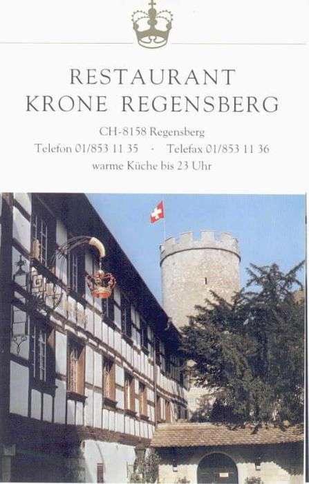Regensberg Dielsdorf ZH Regensberg Restaurant Krone