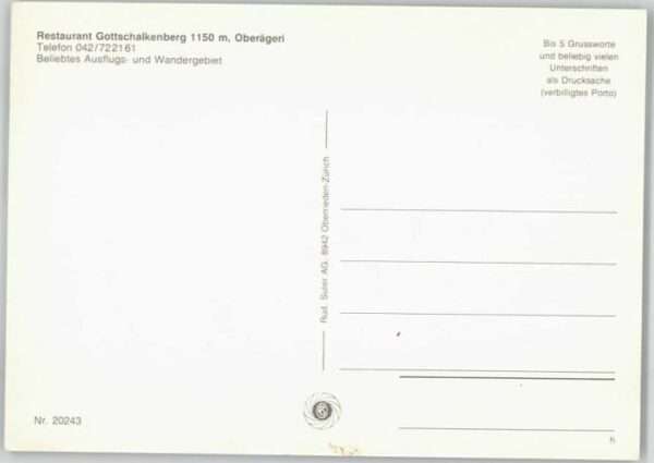 Oberaegeri estaurant Gottschalkenberg – Bild 2