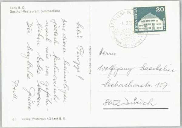 Lenk Simmental Gasthof Restaurant Simmenfälle – Bild 2