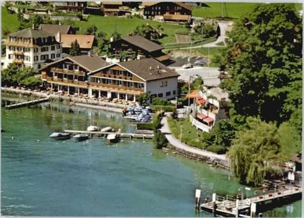 Faulensee Hotel Seeblick Fliegeraufnahme