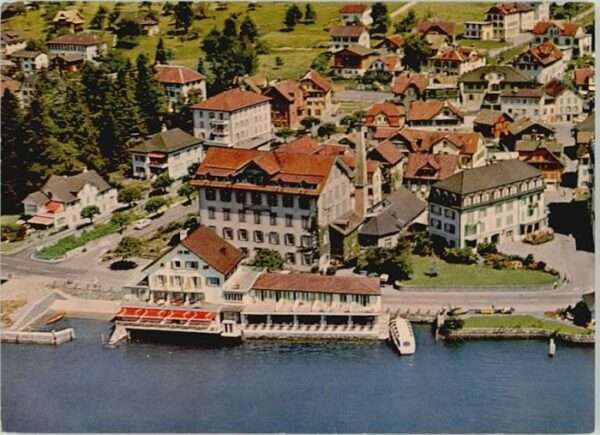 Gersau Vierwaldstaettersee Gersau Hotel Schwert Fliegeraufnahme