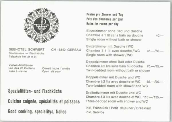 Gersau Vierwaldstaettersee Gersau Hotel Schwert Fliegeraufnahme – Bild 2