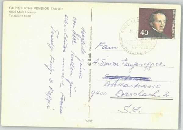 Locarno TI Locarno Pension Tabor Fliegeraufnahme – Bild 2