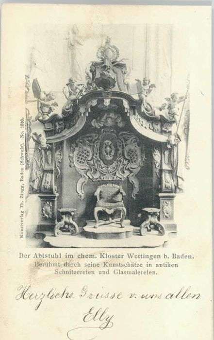 Wettingen Kloster Abtstuhl