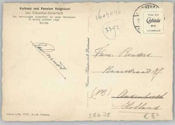 Clausthal-Zellerfeld Kurhaus Voigtslust Fliegeraufnahme – Bild 2