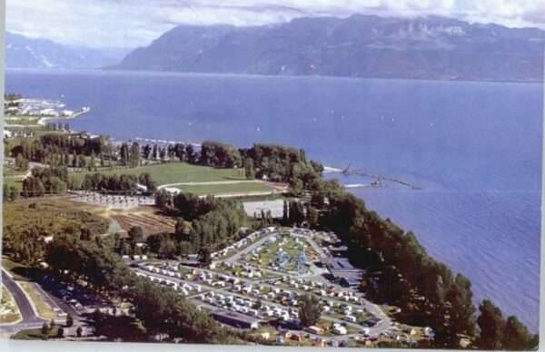 Lausanne VD Lausanne Fliegeraufnahme Camping