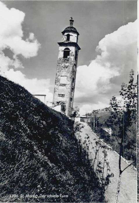St Moritz GR St Moritz Der schiefe Turm