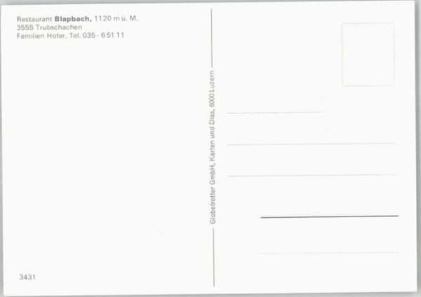 Trubschachen Restaurant Blapbach – Bild 2