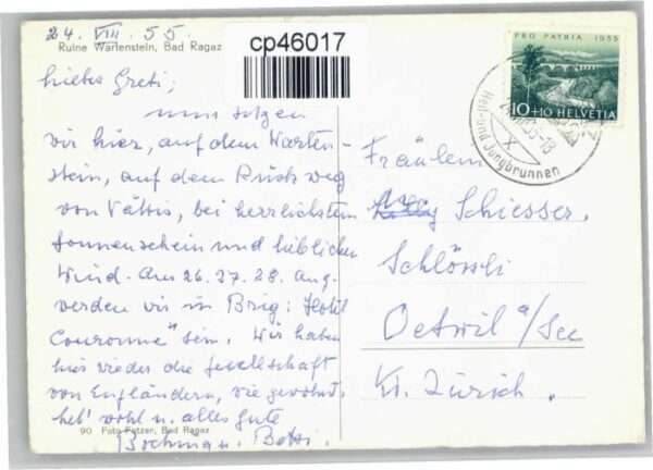 Bad Ragaz Ragatz Bad Ragaz ruine Wartenstein – Bild 2