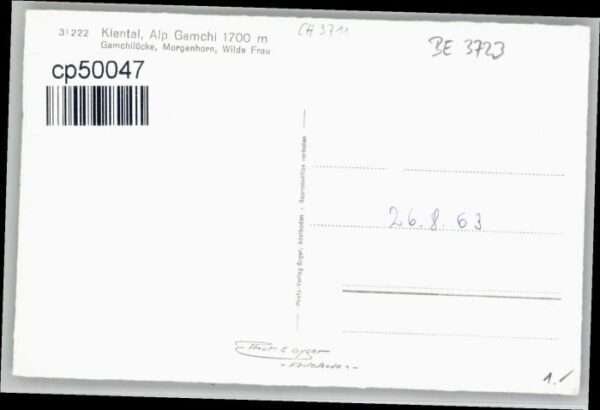 Kiental Gamchilücke Morgenhorn Wilde Frau – Bild 2